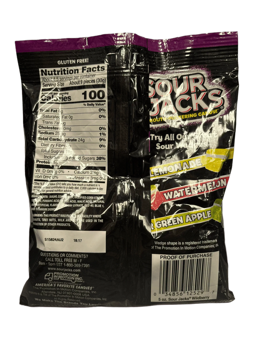 Sour Jacks Wildberry Sour Wedges 142G