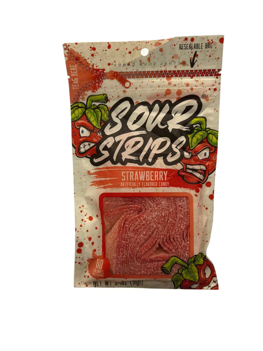 Sour Strips Strawberry 96G - U.S Edition