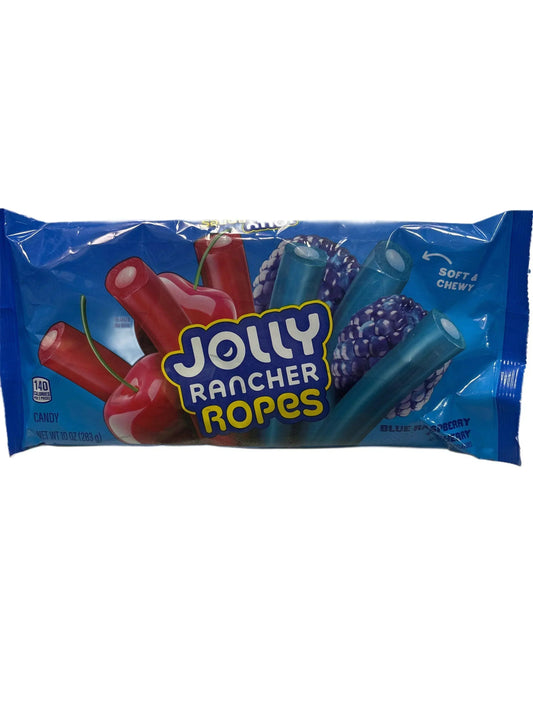 Jolly Rancher Ropes Blue Raspberry & Cherry 10oz - U.S Edition