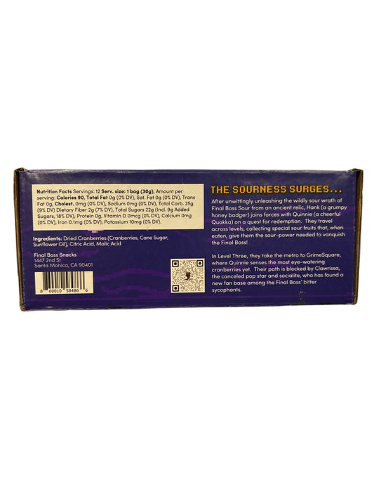 FINAL BOSS SOUR Level 3 Sour Cranberries Exclusive Challenge 360G - U.S Edition