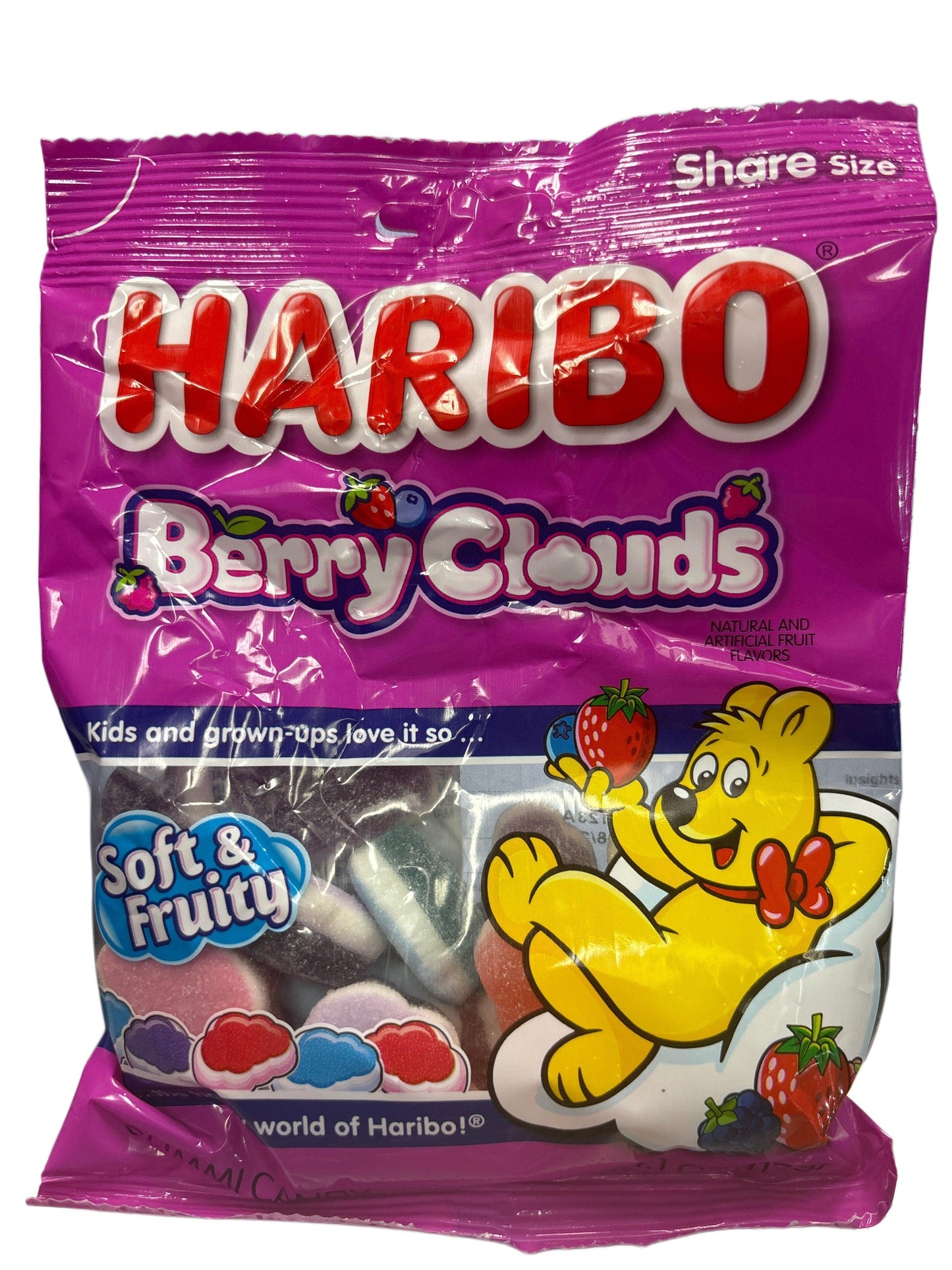 Haribo Berry Clouds Soft & Fruity Candy Bag 4.1OZ German Edition