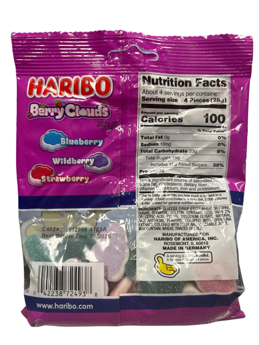 Haribo Berry Clouds Soft & Fruity Candy Bag 4.1OZ German Edition