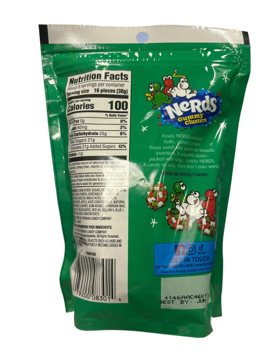 Nerds Holiday Frosty Gummy Cluster Candy Bag 8OZ