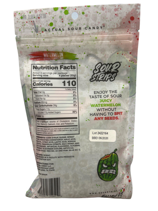 Sour Strips Watermelon 3.4OZ - U.S Edition