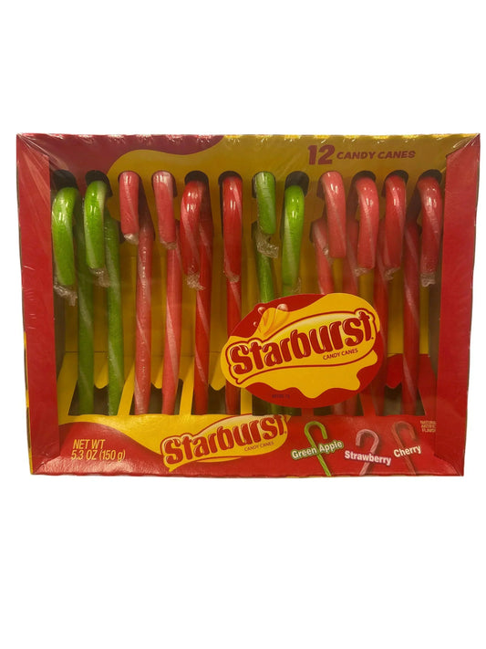 Starburst Candy Canes-12 Pack - U.S Edition