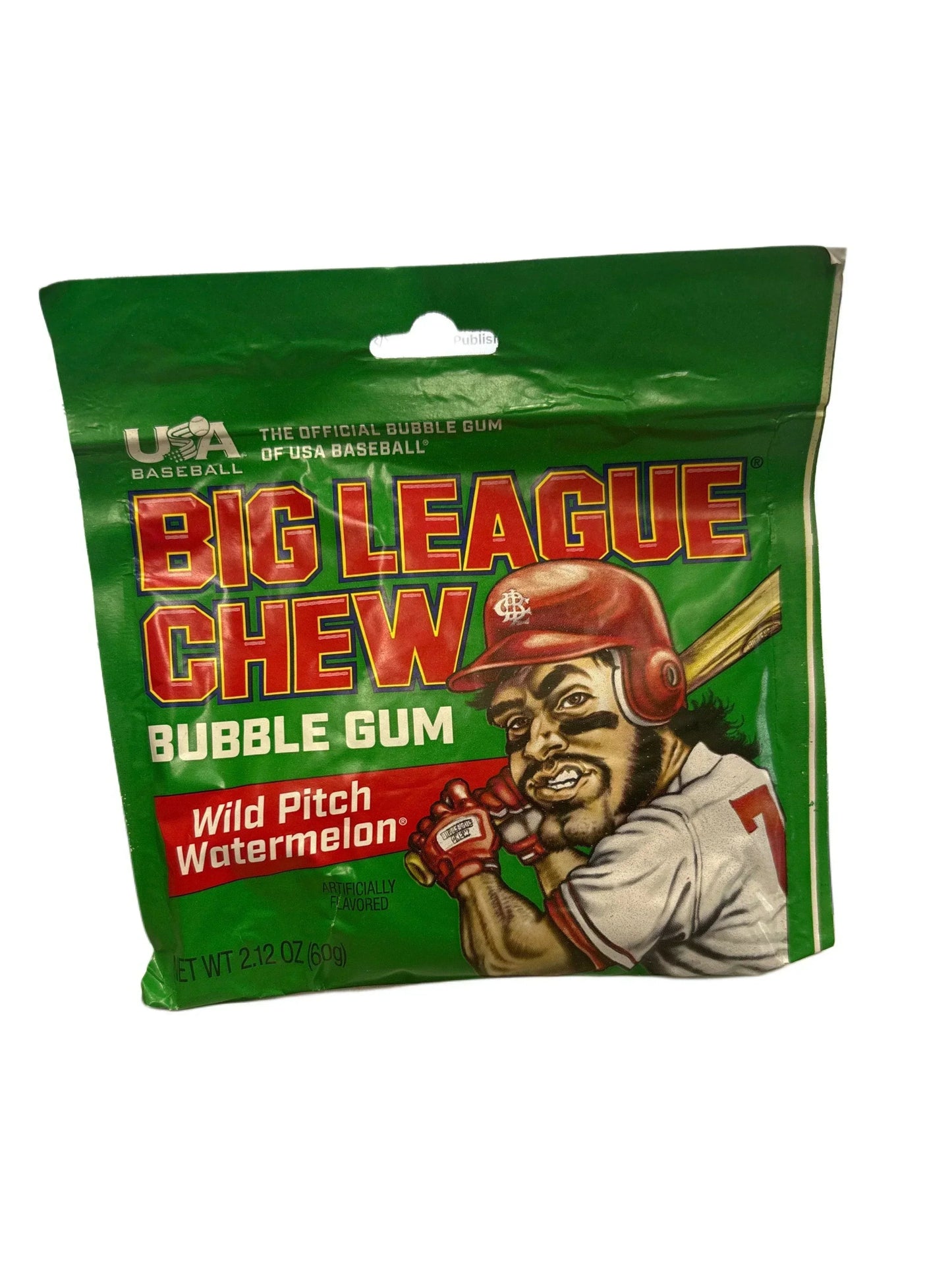 Big League Chew Bubble Gum Wild Pitch Watermelon 2.12OZ - U.S Edition