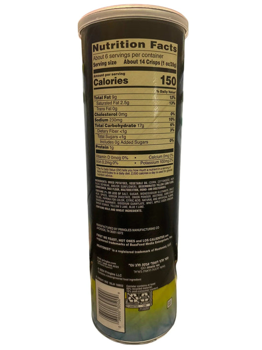 Pringles Hot Ones Verde Chips 5.5OZ - U.S Edition