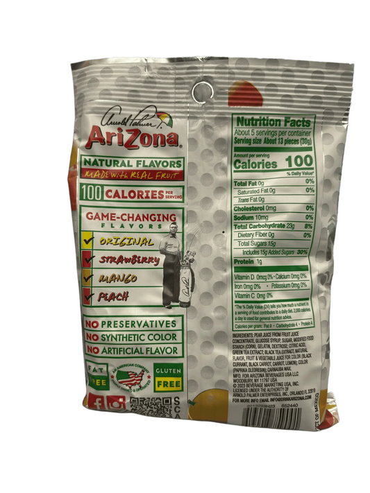 Arizona Half & Half Fruit Snacks Mixed Flavors Candy Bag 5OZ - U.S Edition
