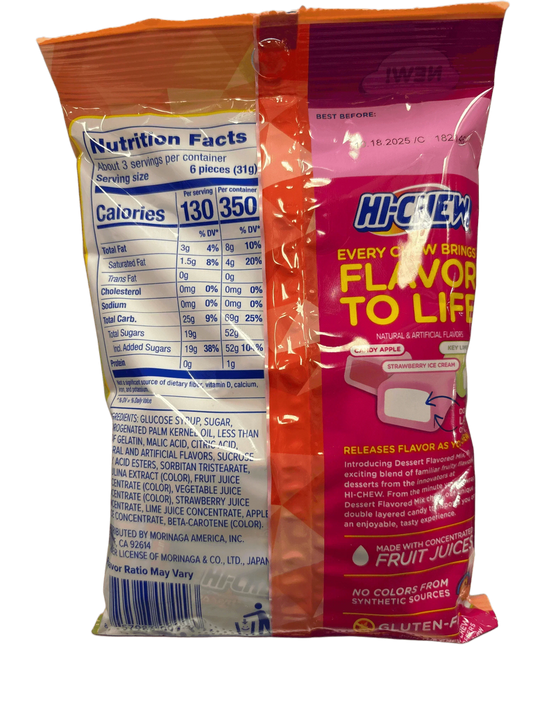 HI-CHEW Dessert Mix Candy Bag 3OZ