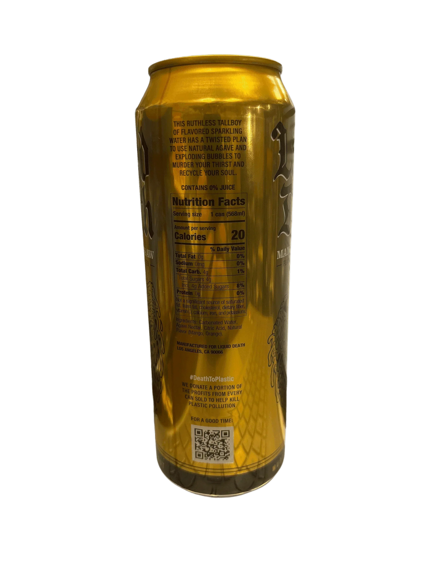 Liquid Death Mango Chainsaw Drink 568ML