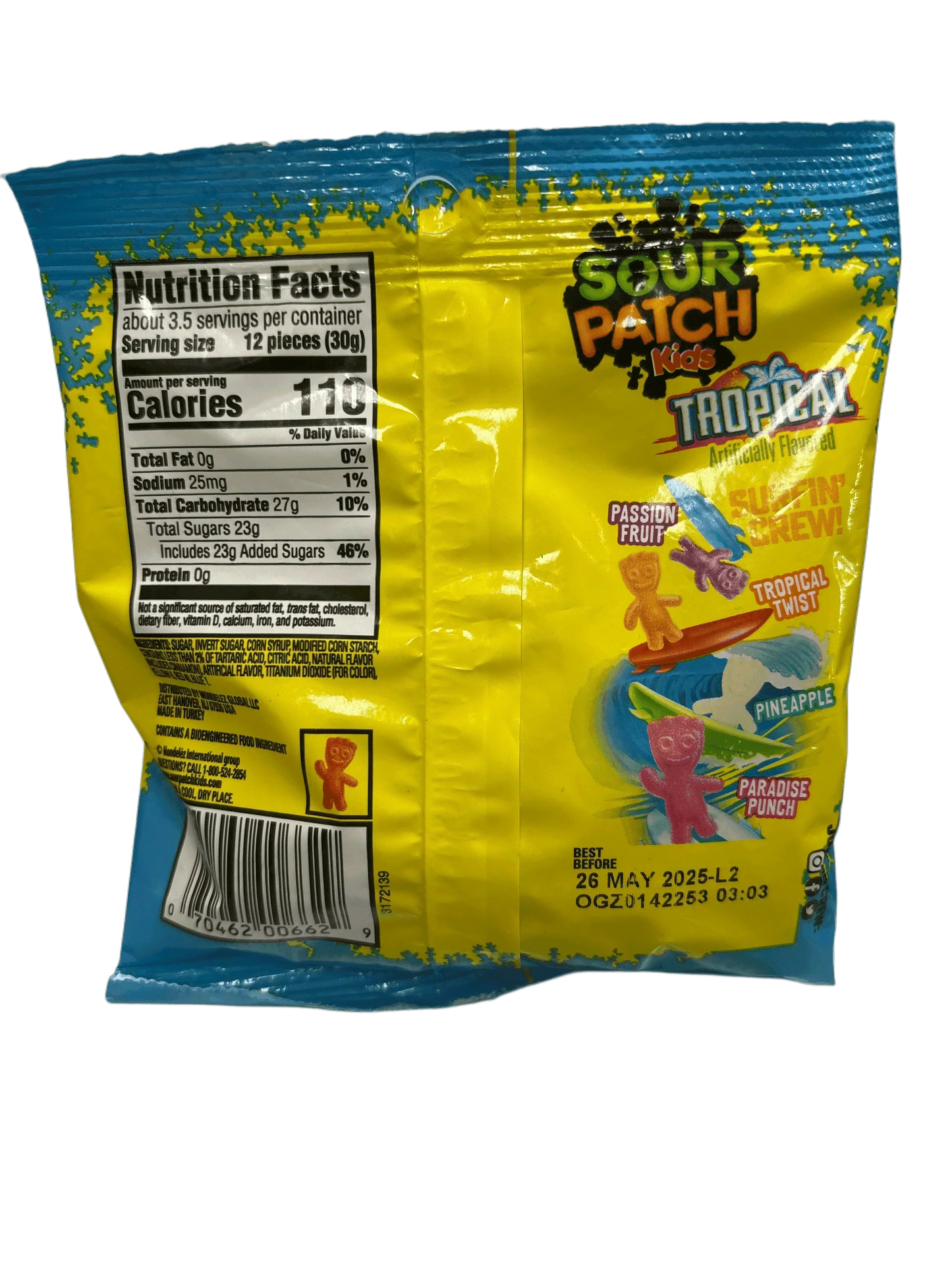 Sour Patch Tropical Candy Bag 3.6OZ - Canadian Edition