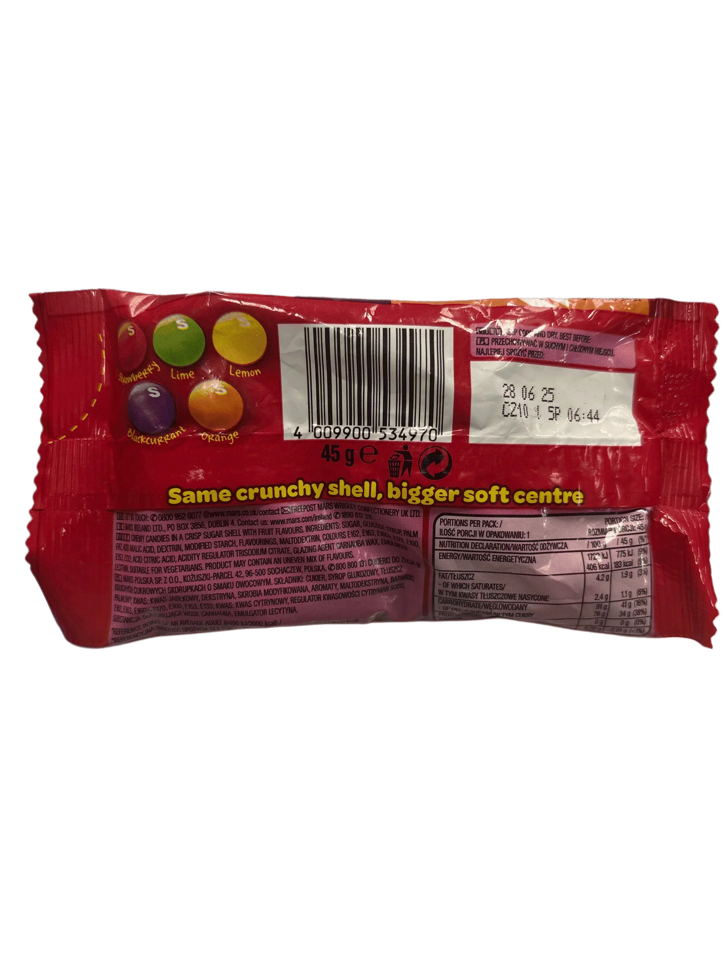 Skittles Giants Candy Pack 45G