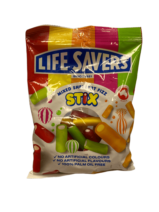 Life Savers Mixed Sherbert Fizz Stix Bag 200G - Australian Edition