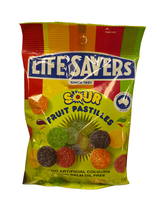 Life Savers Sour Fruit Pastilles Candy Bag 170G - Canadian Edition