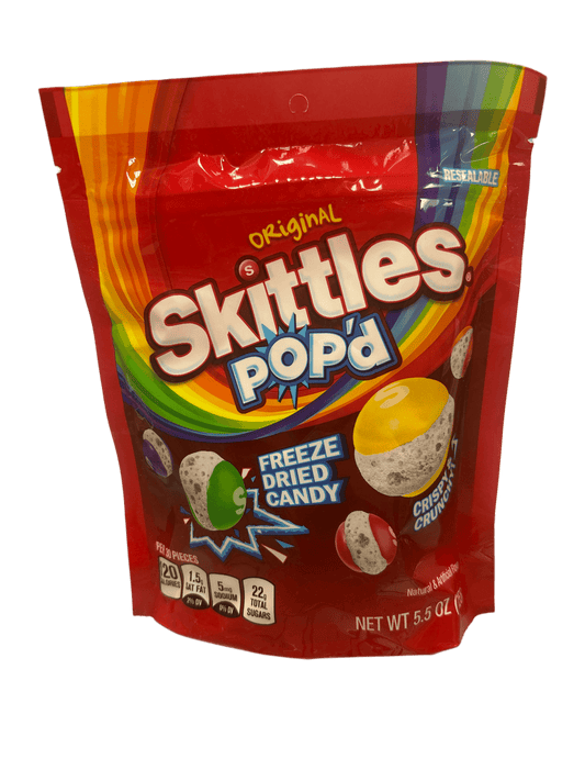 Skittles Original POP'D Freeze Dried Candy Bag 5.5OZ