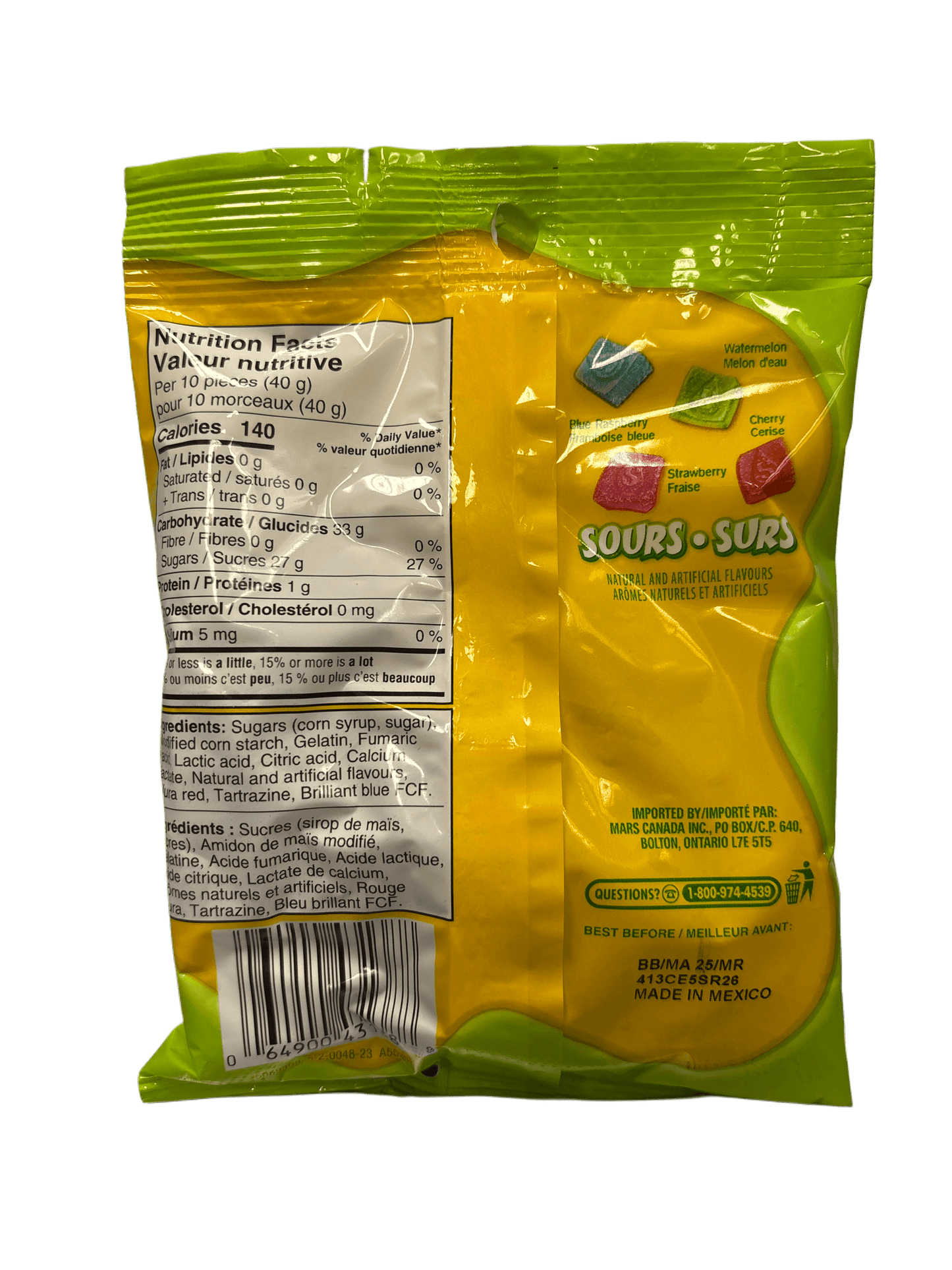 Starburst Gummies Sours Candy Bag 164G
