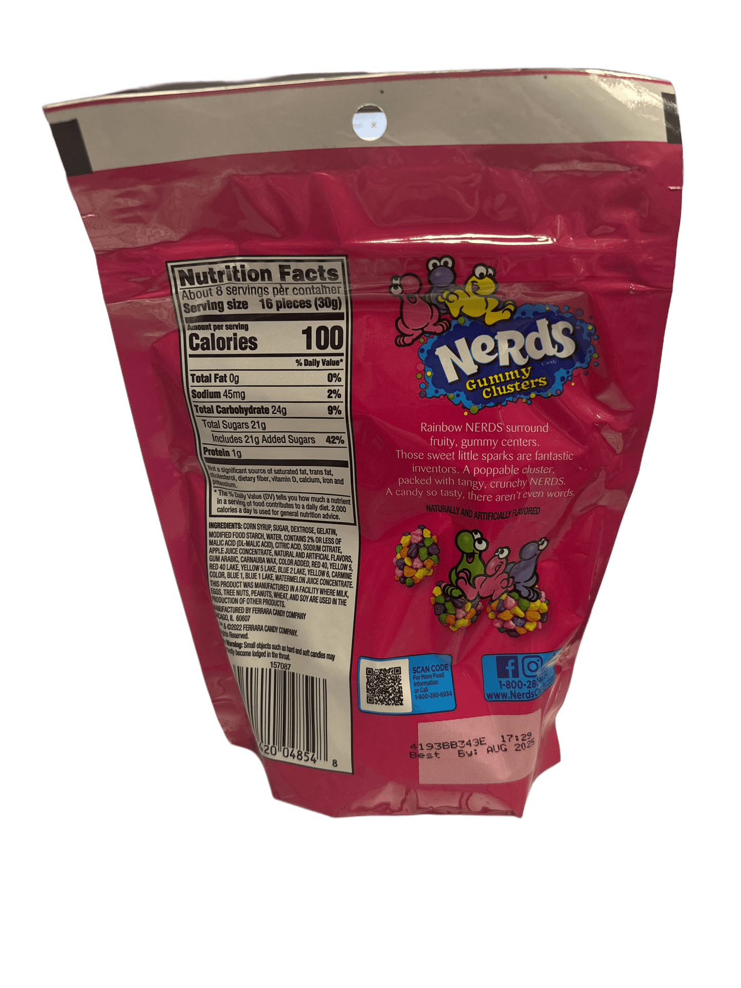 Nerds Gummy Clusters Rainbow Candy Bag 8OZ