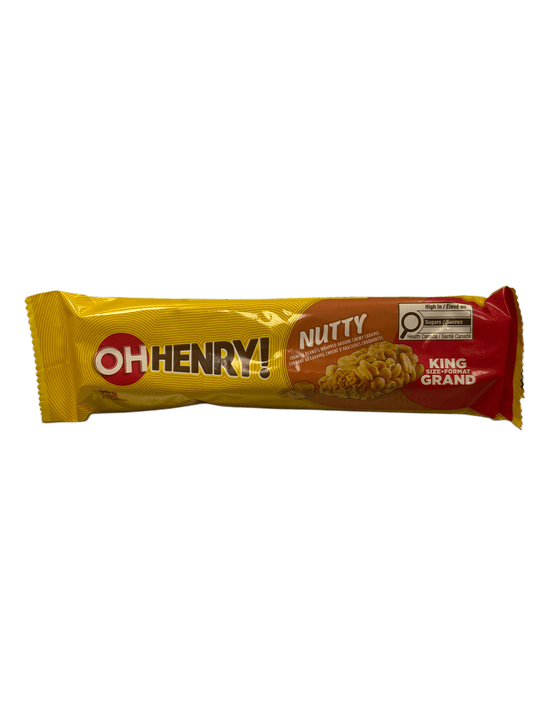 Oh Henry King Size Nutty Crunchy Peanuts Caramel Chocolate Bar - 96G - Canadian Edition