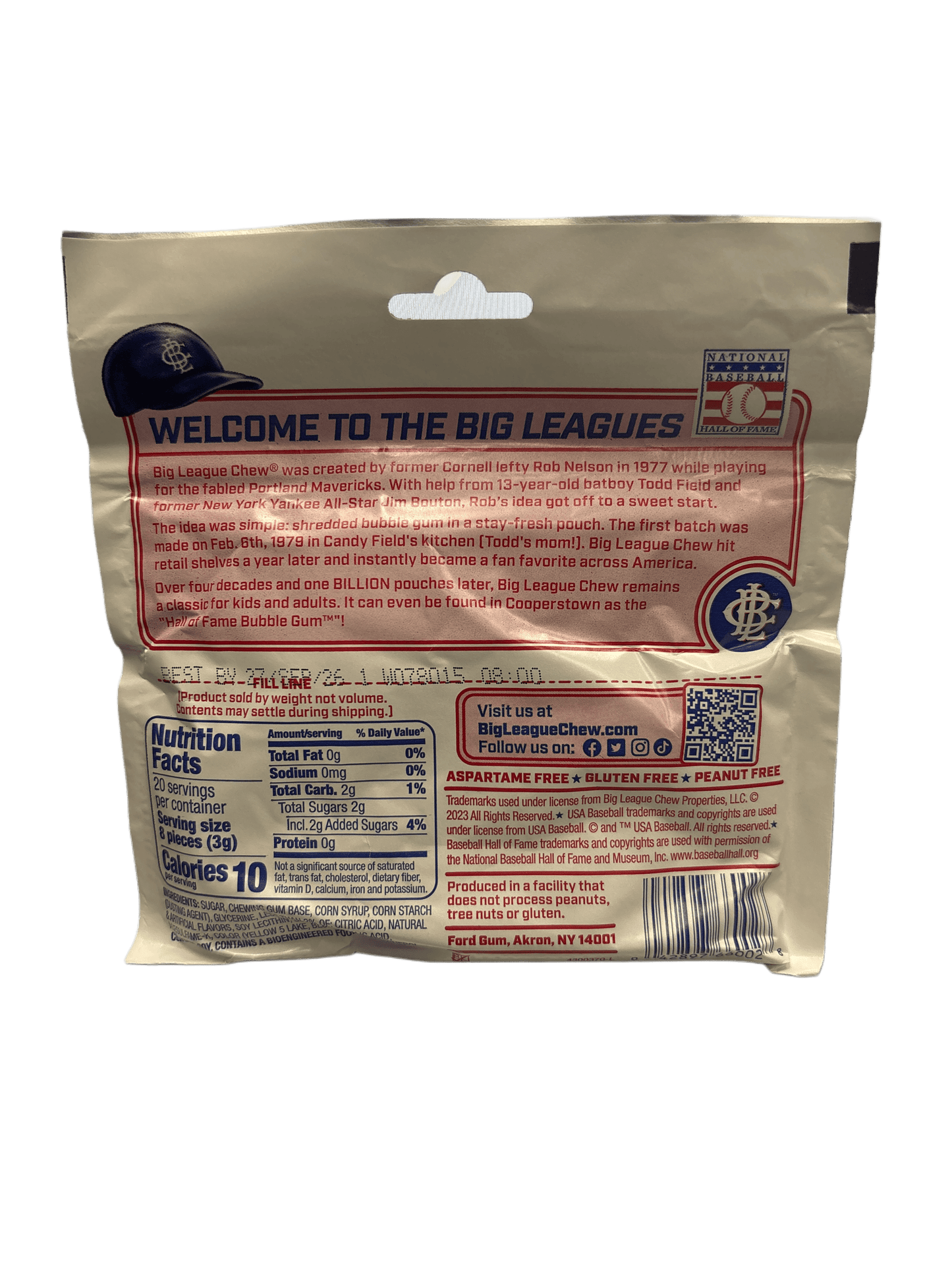 Big League Chew Bubble Gum Swingin' Sour Apple 2.12OZ