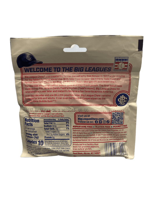 Big League Chew Bubble Gum Swingin' Sour Apple 2.12OZ
