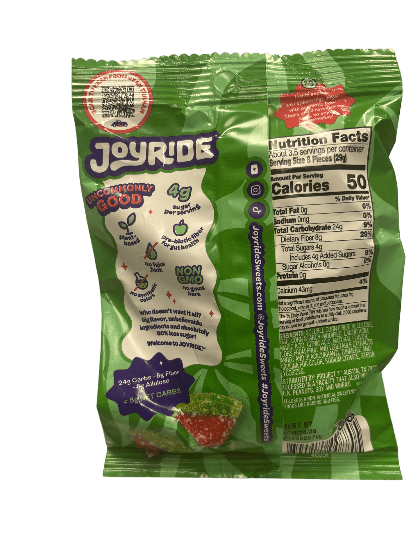 JOYRIDE Uncommon Candy Sour Watermelon Wedges 3.5OZ - U.S Edition