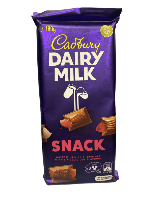 Cadbury Dairy Milk SNACK Chocolate Six Delicious Flavors 180G