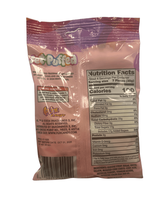 Jet Puffed Gummies Marshmallow Strawberry Valentines 3.75OZ