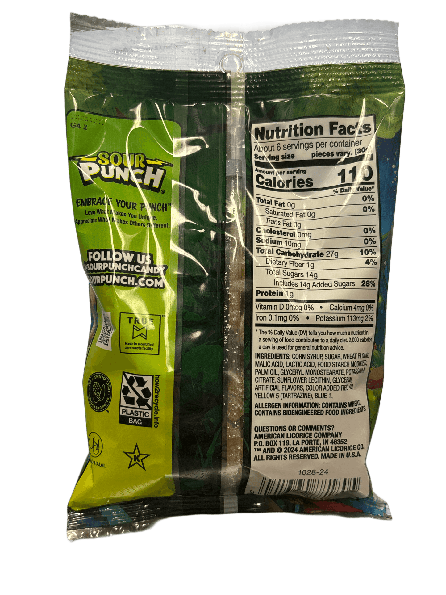 Sour Punch Enchanted Forest Shapes Candy Bag 6.5OZ U.S Edition