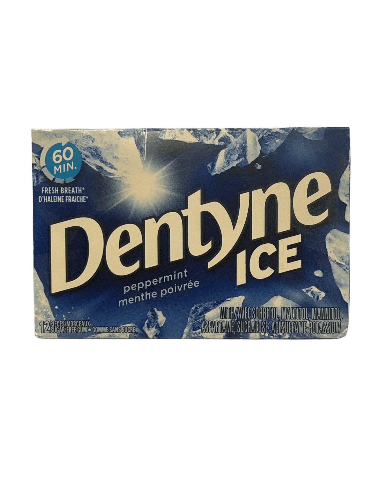 Dentyne Ice Peppermint Gum 12 Pieces - Canadian Edition