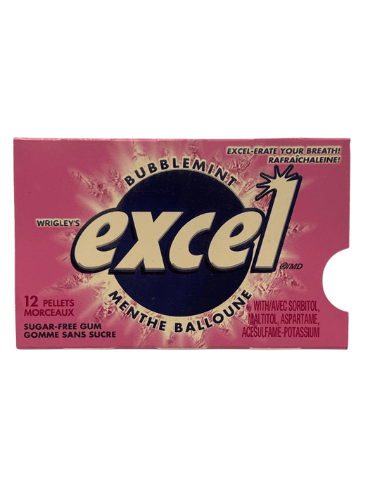 Excel Bubblemint Gum 12 Pieces - Canadian Edition