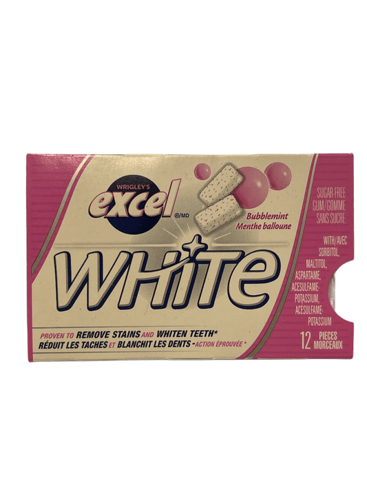 Excel White Bubblemint Gum 12 Pieces - Canadian Edition