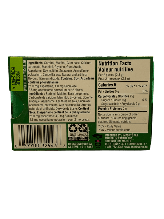 Dentyne Ice Spearmint Gum 12 Pieces - Canadian Edition