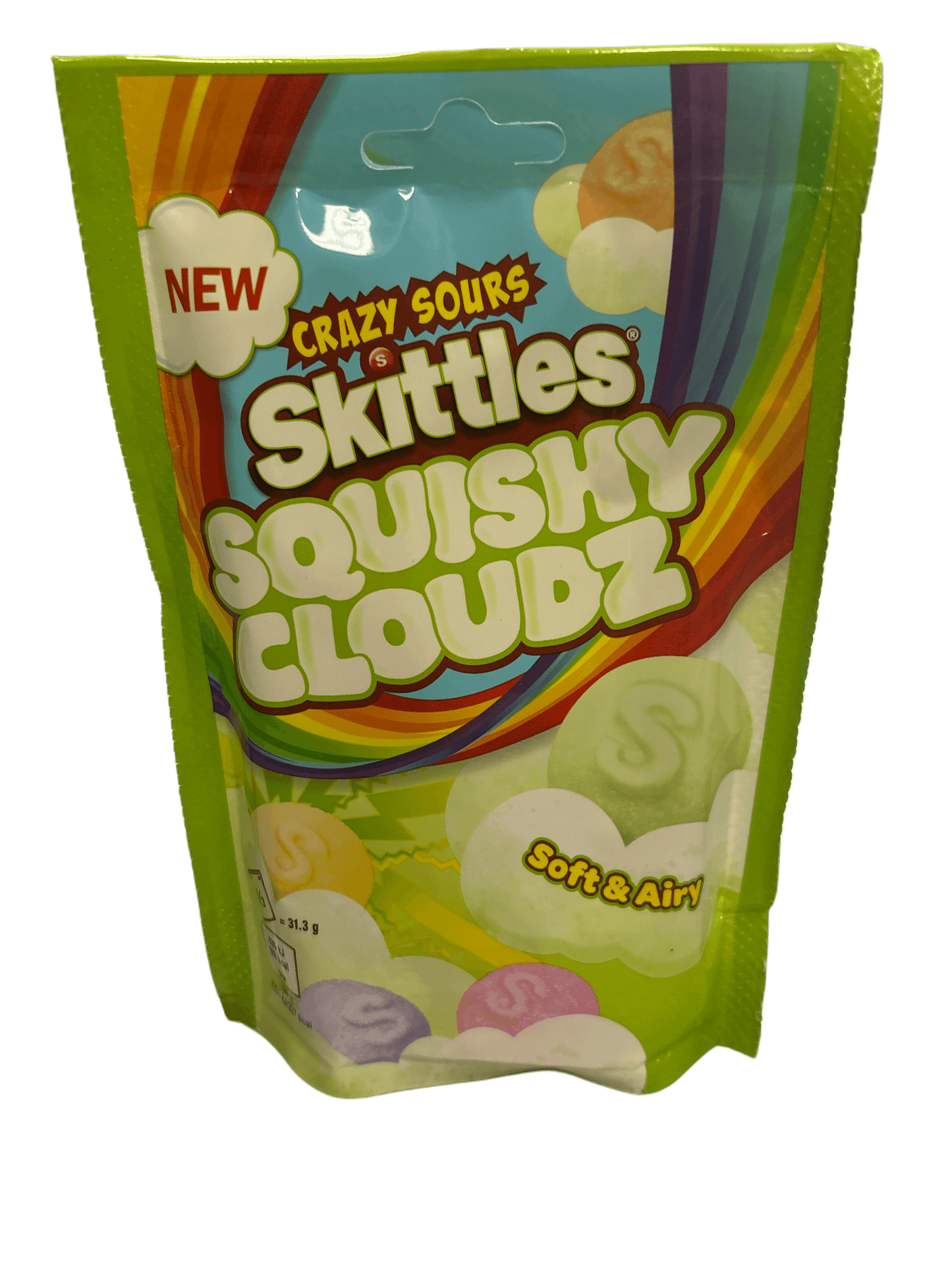 Skittles Crazy Sours Squishy Cloudz Candy Bag 94G - U.K Edition