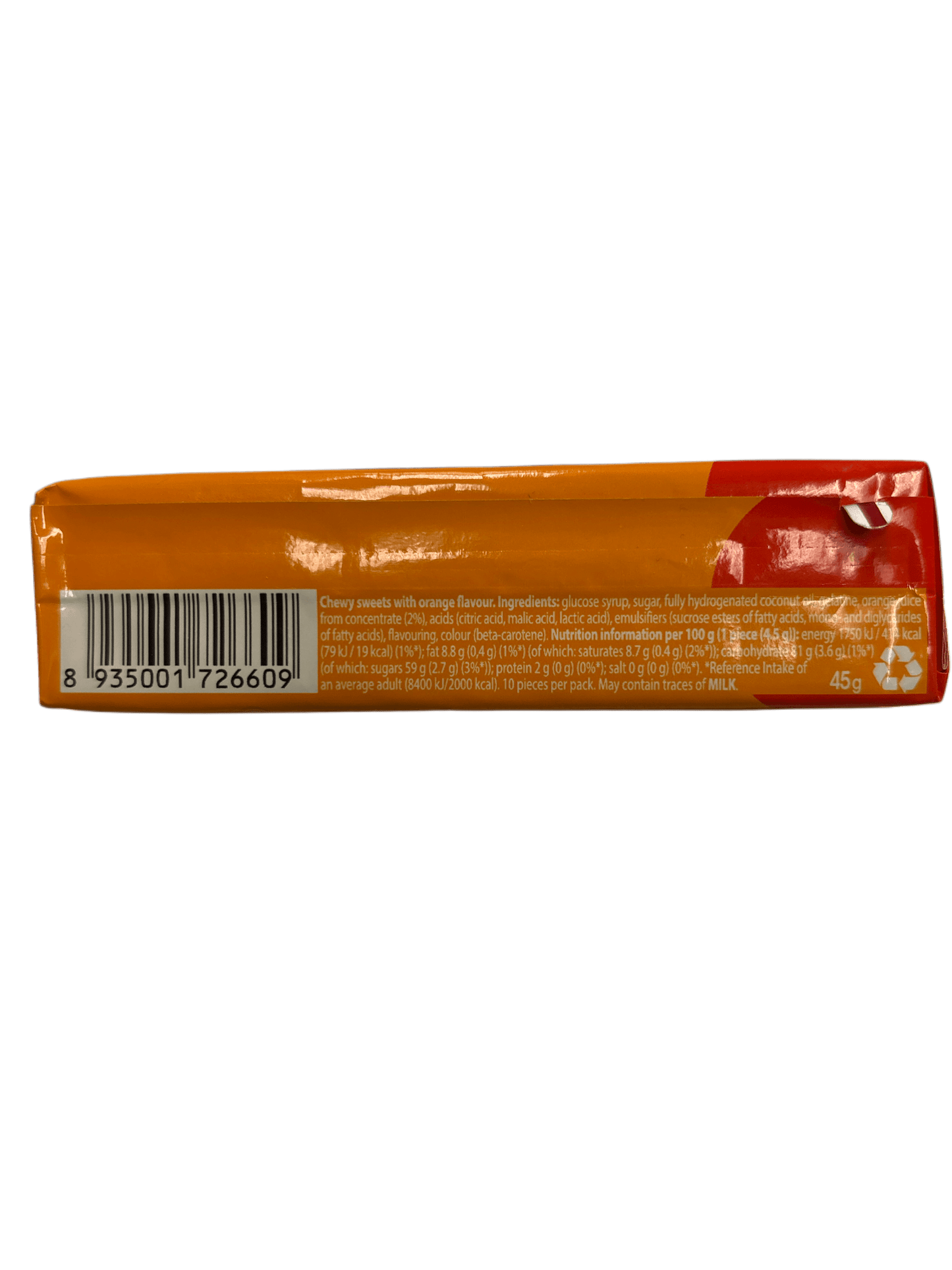 Chupa Chups Incredible Chew Soft Candy Orange 45G U.K Edition