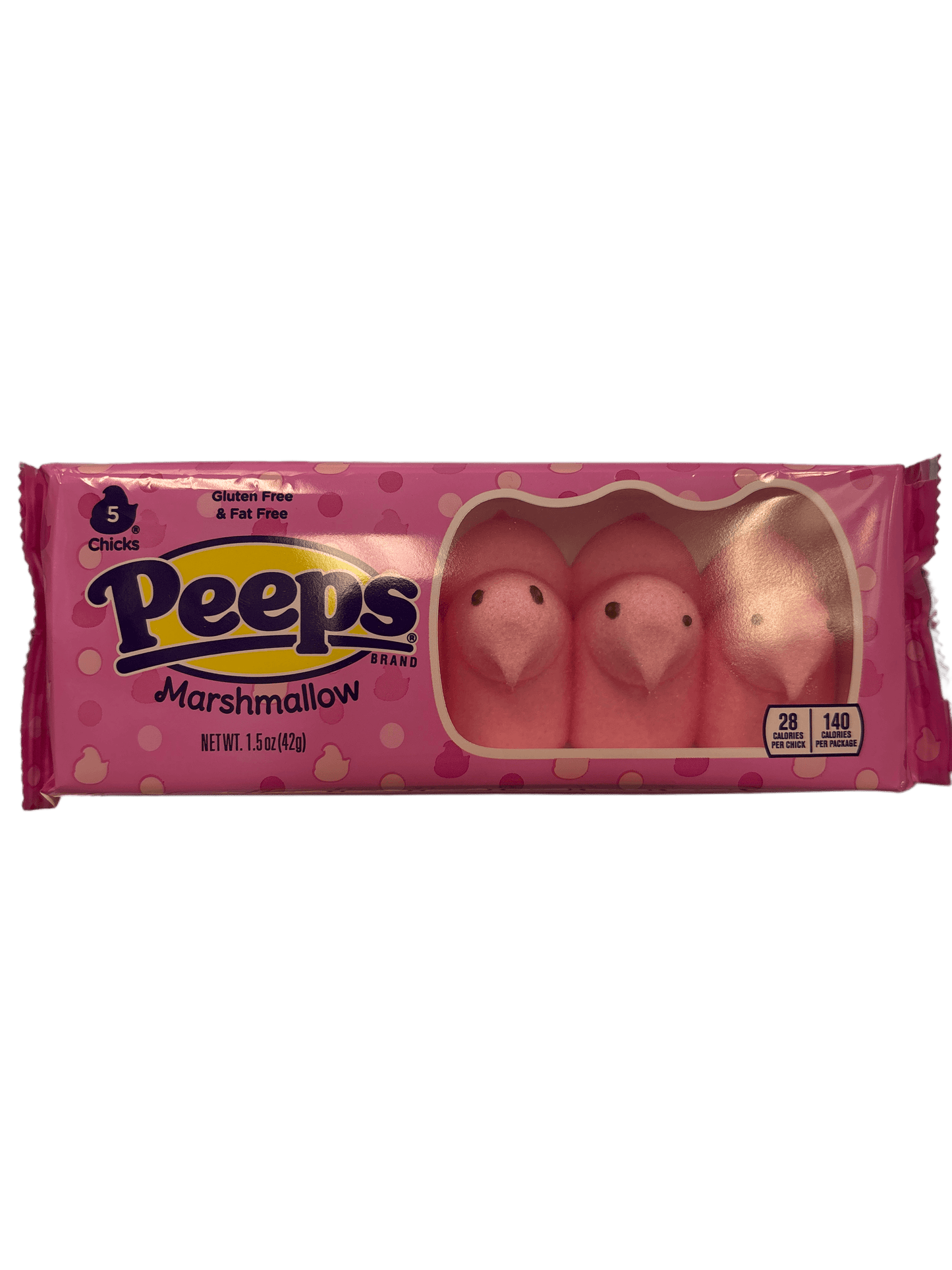 Peeps Marshmallow Pink Chicks Easter 5 PK