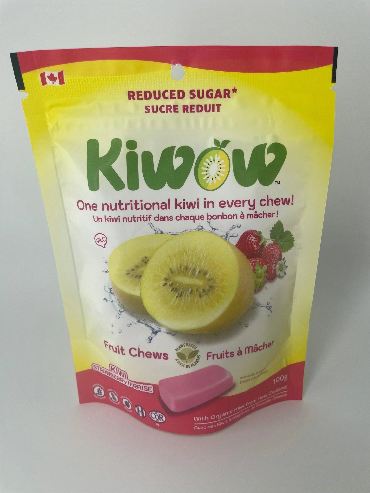 KIWOW Kiwi Strawberry Candy Bag 100G - Canadian Edition