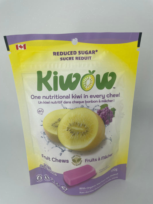 KIWOW Kiwi Grape Candy Bag 100G - Canadian Edition