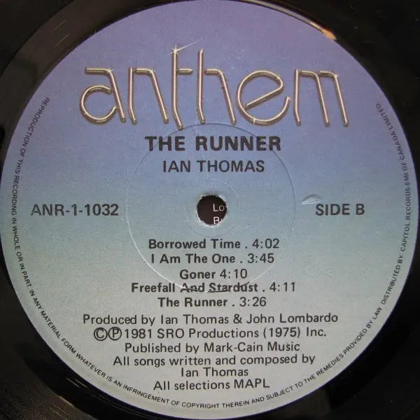 Ian Thomas – The Runner - 1981 Original - Bargain Bin!