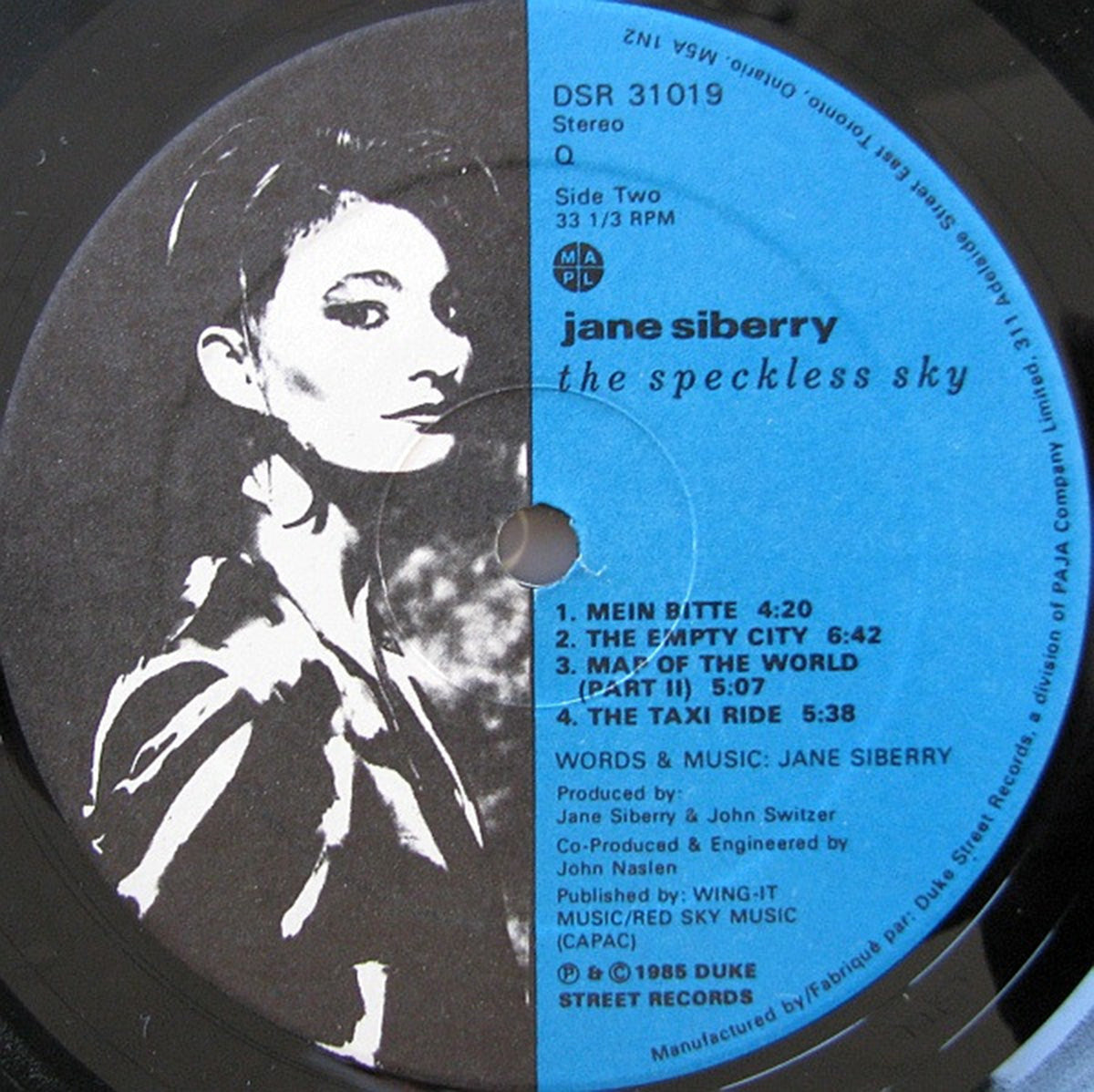 Jane Siberry – The Speckless Sky - 1985 with Booklet - Bargain Bin!