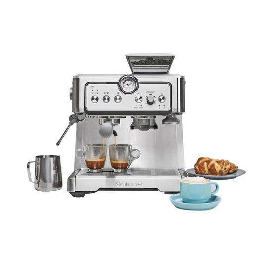 Machine à espresso Kenmore avec presse mouture - acier inoxydable (KKCMEMT)