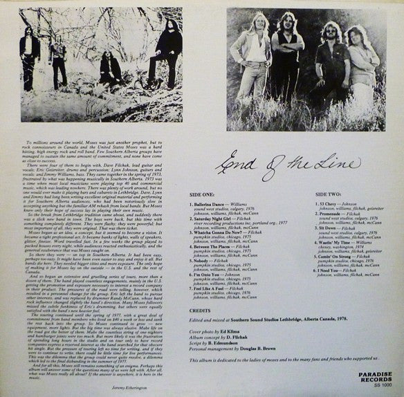 Moses – End Of The Line -1978 Original Yellow Vinyl!