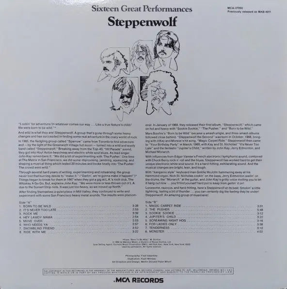 Steppenwolf – Sixteen Great Performances - 1980