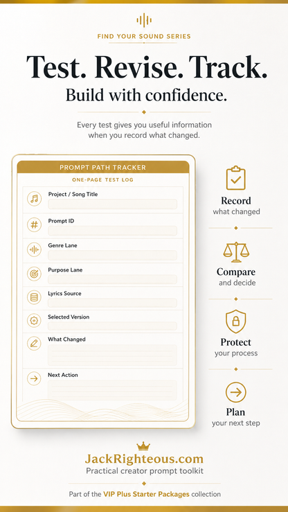 Promotional graphic for JackRighteous.com with a prompt path tracker and branding elements.