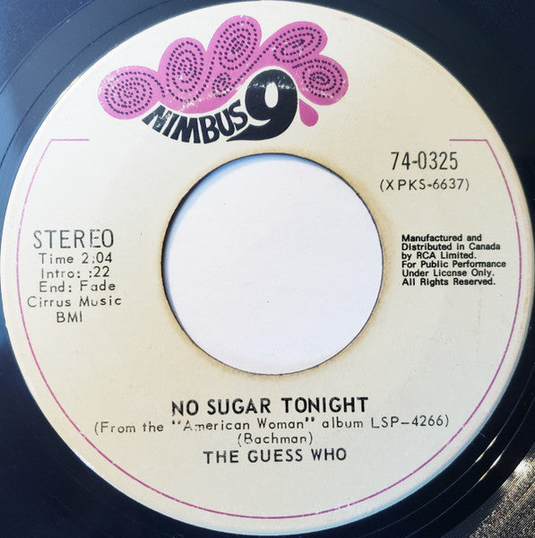 The Guess Who – American Woman / No Sugar Tonight -  7" Single - 1980