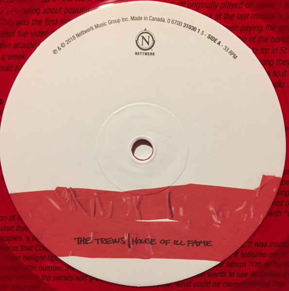 The Trews – House Of Ill Fame - 1979 - RED VINYL RSD Release, Rare