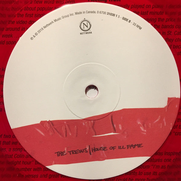 The Trews – House Of Ill Fame - 1979 - RED VINYL RSD Release, Rare