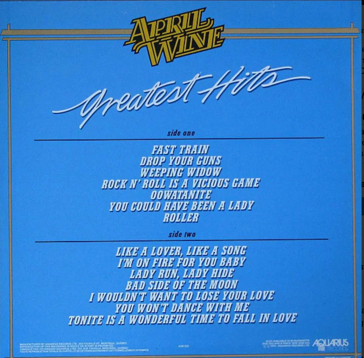 April Wine ‎– Greatest Hits