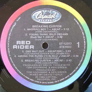 Red Rider ‎– Breaking Curfew - 1984