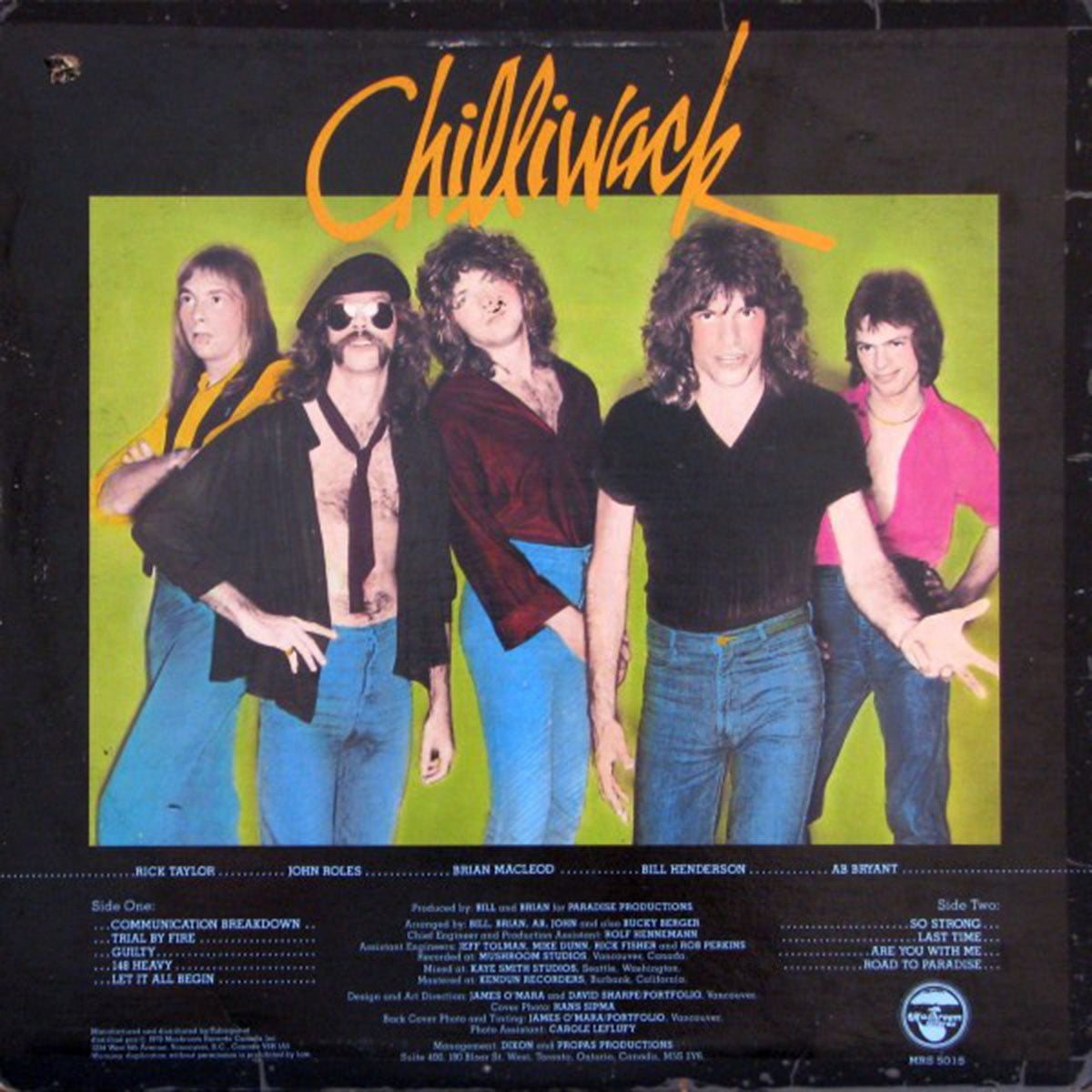 Chilliwack ‎– Breakdown In Paradise - 1983 Original