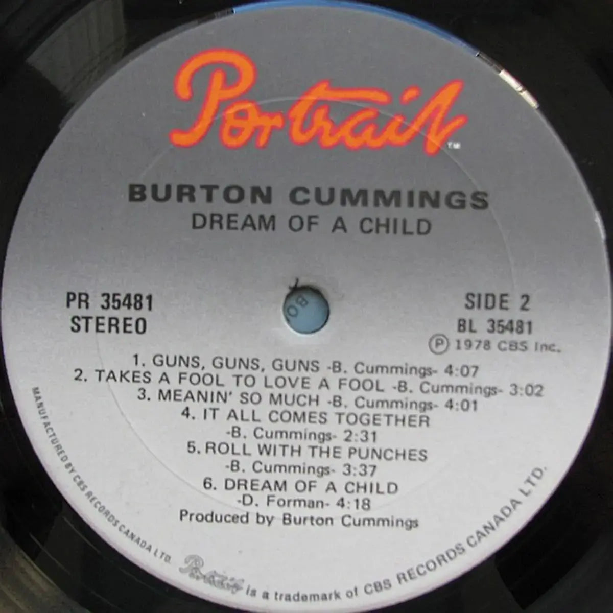 Burton Cummings – Dream Of A Child - 1978 Original